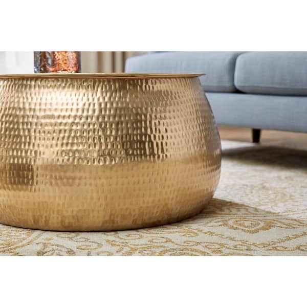 Home Decorators Collection Calluna 31 In Gold Medium Round Metal Coffee Table With Lift Top Dc19 6630 - Home Decorators Collection Calluna Coffee Table