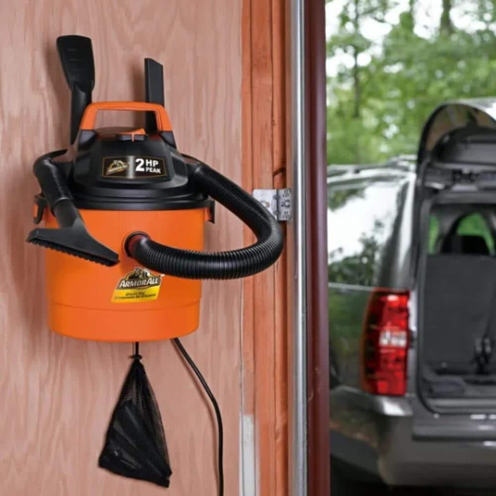 Armor All 2.5 Gallon Black and Orange Wet/Dry Canister Vacuum