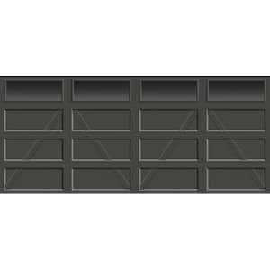 Clopay Bridgeport Steel Design A 8 ft. x 7 ft. Non-Insulated Black