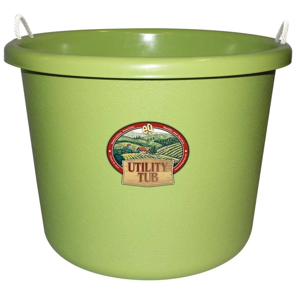 Emsco 17.5 Gal. Bucket Utility Tub For Maintenance Cleaning Growing and More Sage Green