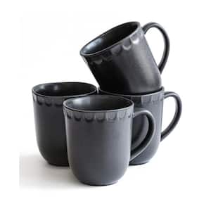 8oz Coffee Mug Set Of 4 Black Matte 