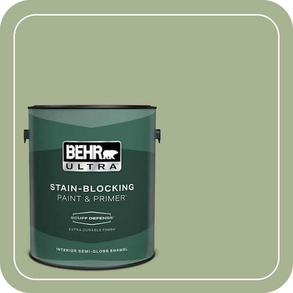 BEHR ULTRA 1 gal. #PPU11-06 Willow Grove Extra Durable Semi-Gloss Enamel Interior Paint & Primer