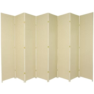 7 ft. Cream 8-Panel Room Divider