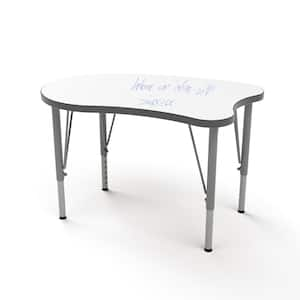 Versa Desk Curve Laminate Height Adjustable Kids Table Write-On/Wipe-Off Top Classroom Desk Midnight Velvet 14-23 in. H