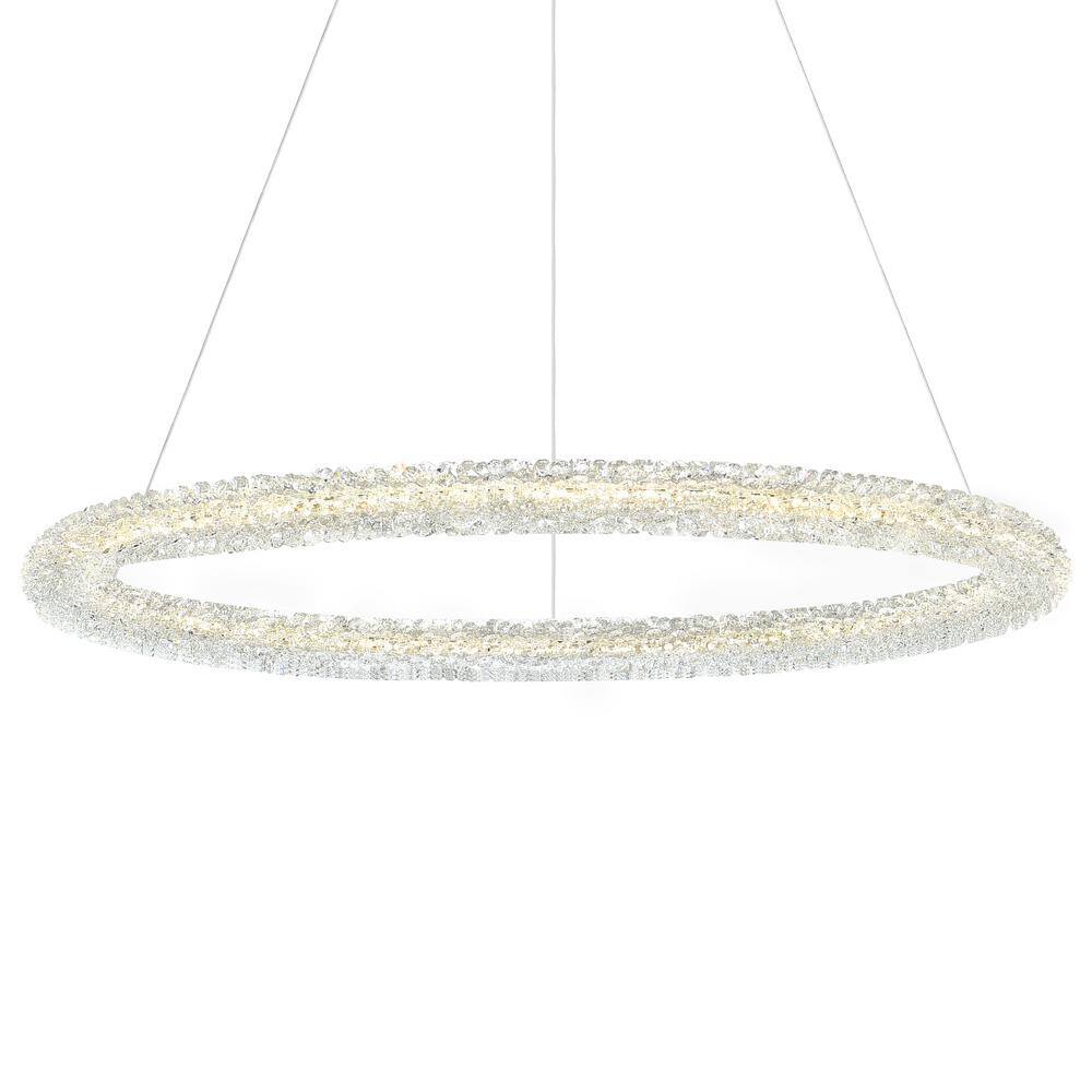 Arielle 32'' Chrome and Crystal Halo LED Chandelier
