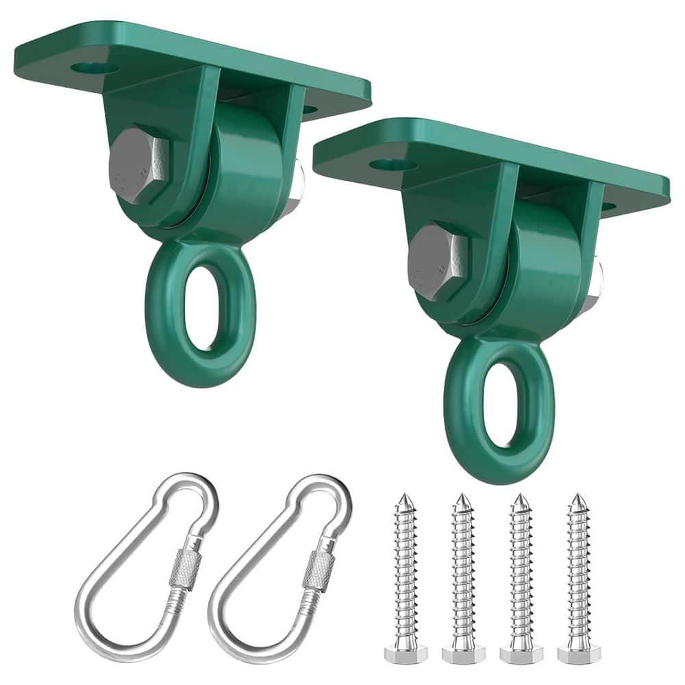 Green Heavy Duty Swing Hangers with Swirl Bearing for Outdoor Indoor Ceiling Patio Playground Tree Swingset Hardware price history on PriceWatchPro