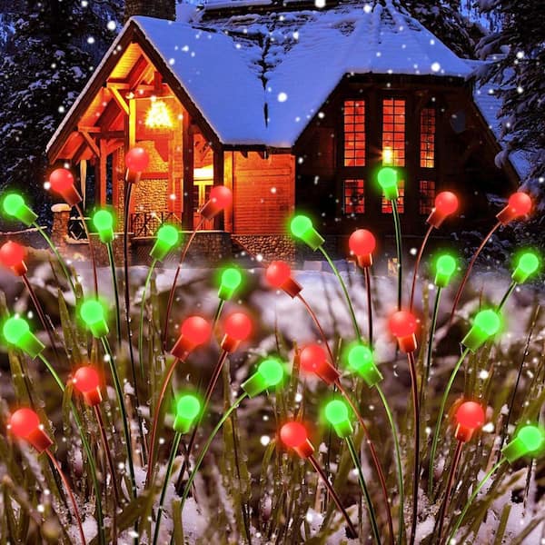 OGETFUUR 6-Pack Outdoor Solar Firefly Fairy Lights, 48 LED Solar