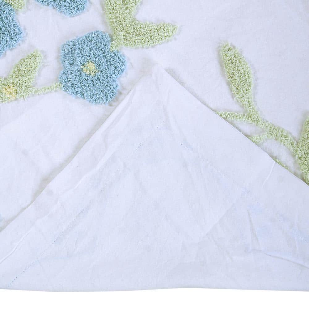 Bloomfield Floral Cotton Standard Sham in Dual-Tone Blue