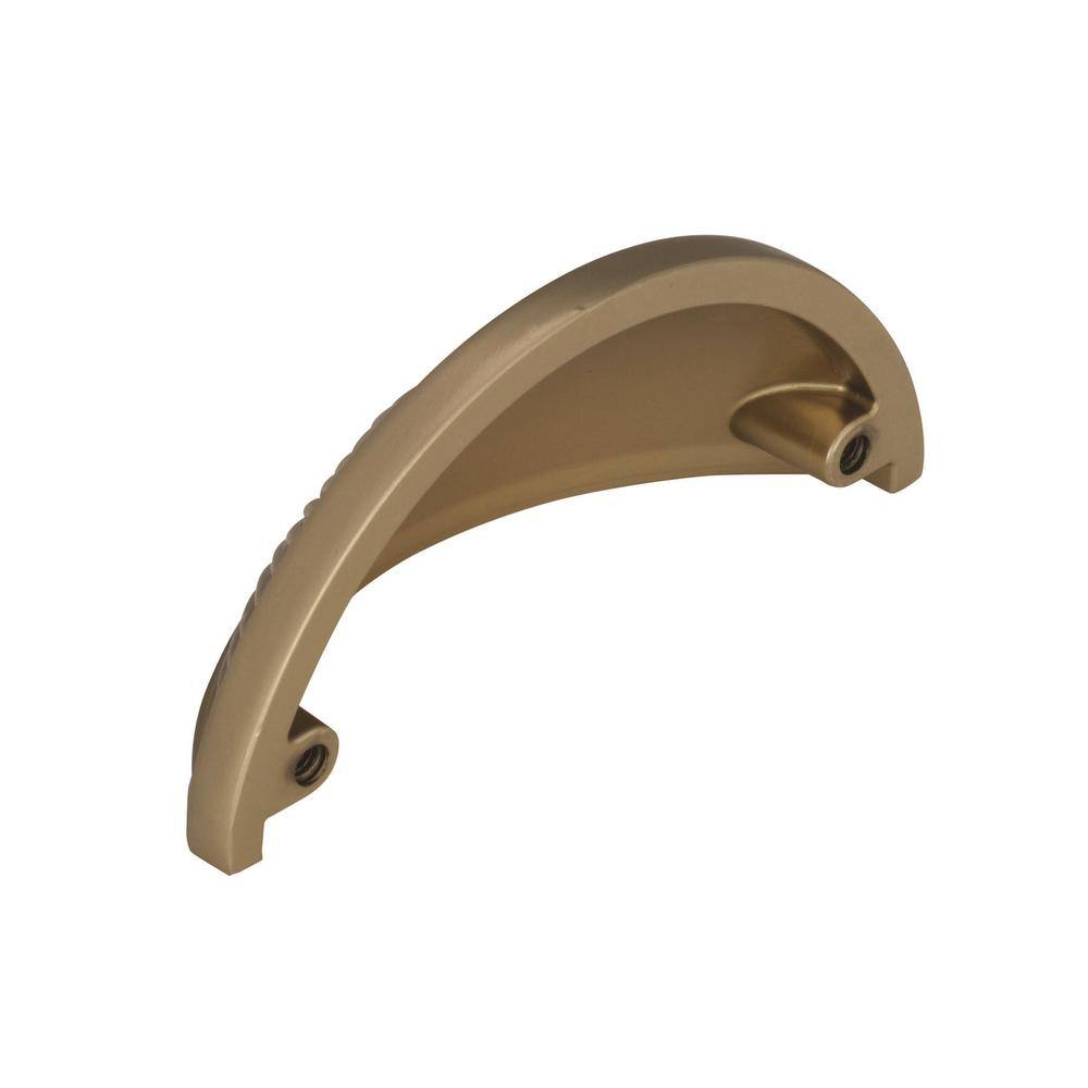 Golden Champagne 3-Inch Coastal Cup Pull with Mounting Hardware
