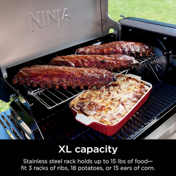 NINJA FlexFlame Expandable Roast and Smoke Rack, Large Indirect