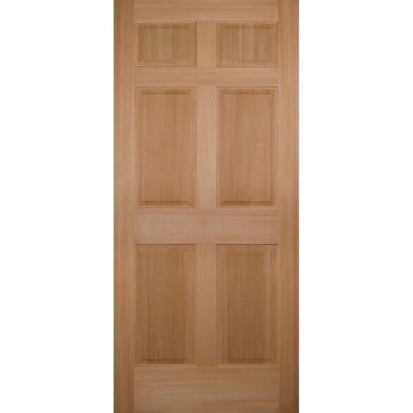 Builders Choice 36 in. x 80 in. 6-Panel Right-Hand Hemlock Single Prehung Interior Door