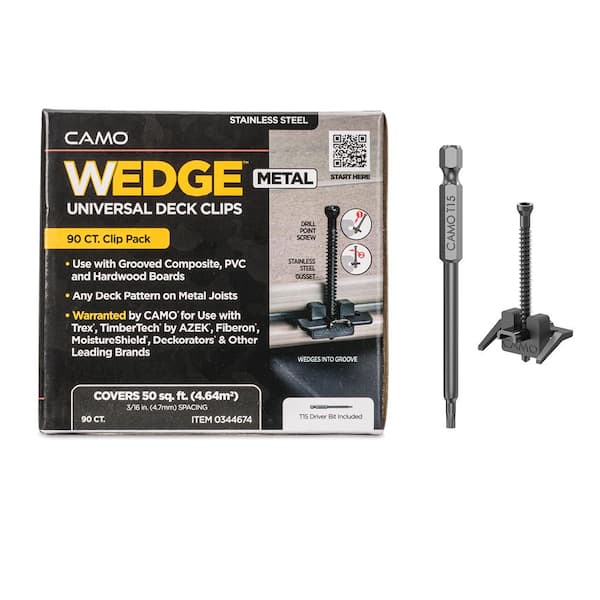CAMO Wedgemetal Stainless Steel Hidden Deck Fastener Clip (90-Count/50 sq. ft.)