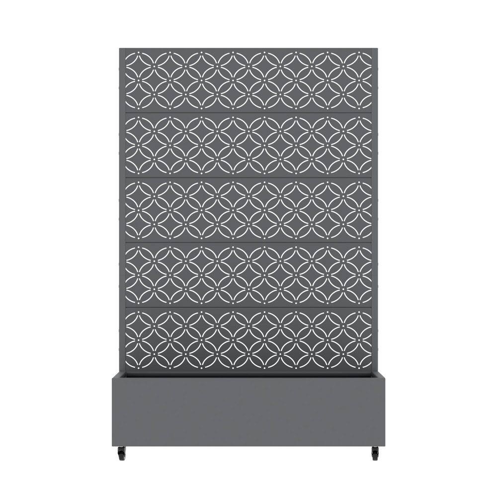 72 in. H x 47 in. W x 16 in. L Metal Gray Rectangle Pots and Planter Raised Box with Trellis for Vine Climbing Plants price history on PriceWatchPro