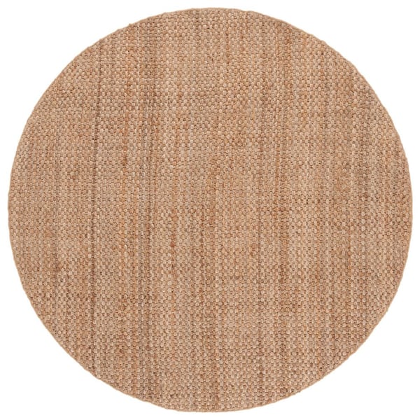 Natural Fiber 6 ft. x 6 ft. Natural Solid Color Round Area Rug