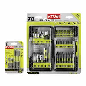 Impact Rated Driving Kit With (8-pc) with Impact Rated Driving Kit (70-pc)
