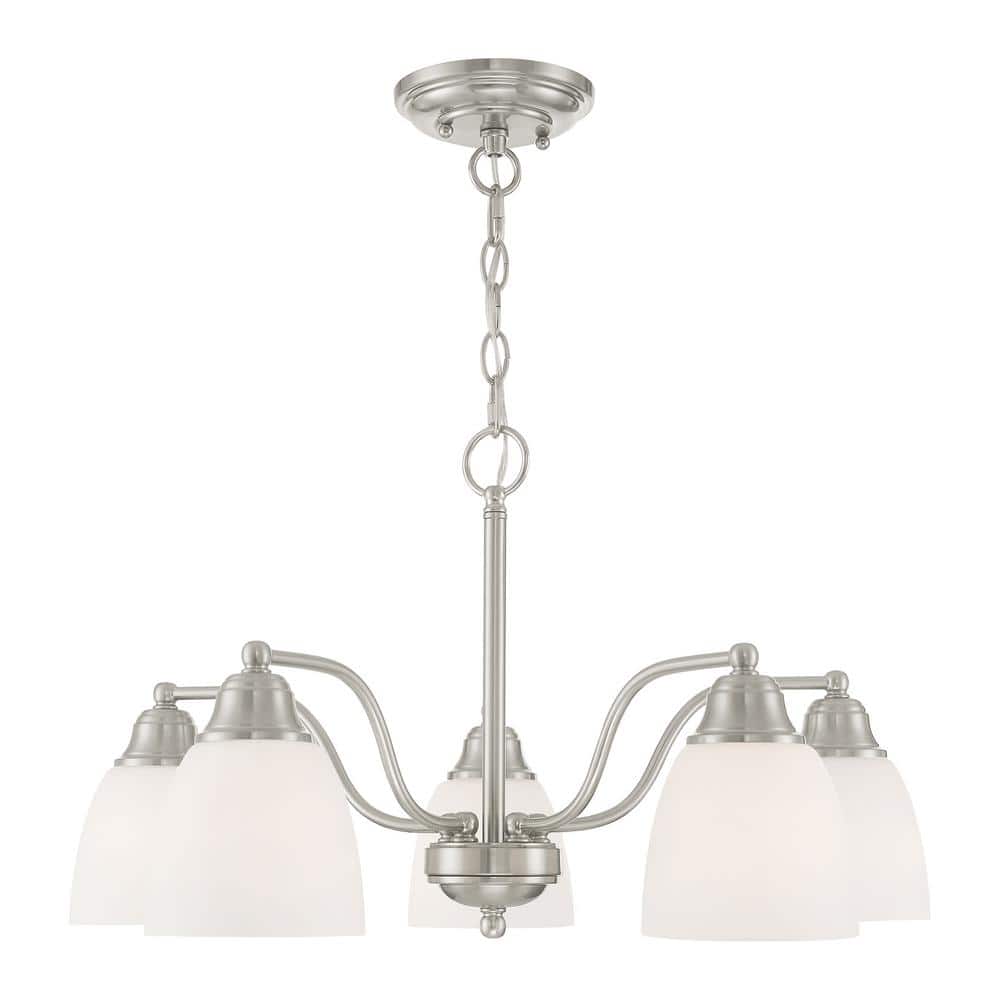 Somerville 5 Light Brushed Nickel Convertible Dinette Chandelier/Ceiling Mo