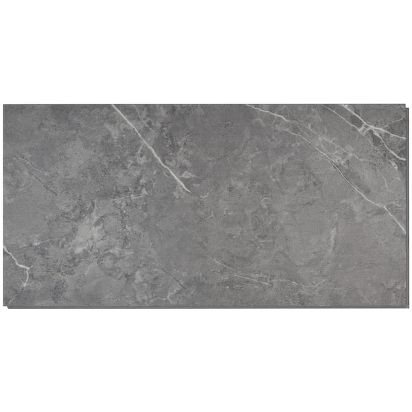 Ivy Hill Tile Take Home Sample - Marble Dark Gray Waterproof Rigid