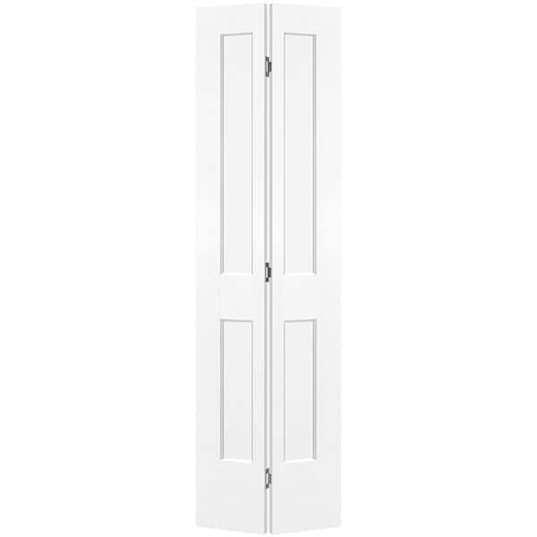 Masonite 24 in. x 80 in. 2-Panel Logan Hollow Core Ultra Pure White Molded Composite Bi-Fold Door