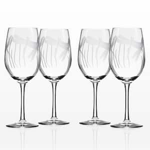Dragonfly 12 oz. Clear White Wine Glass (Set of 4)
