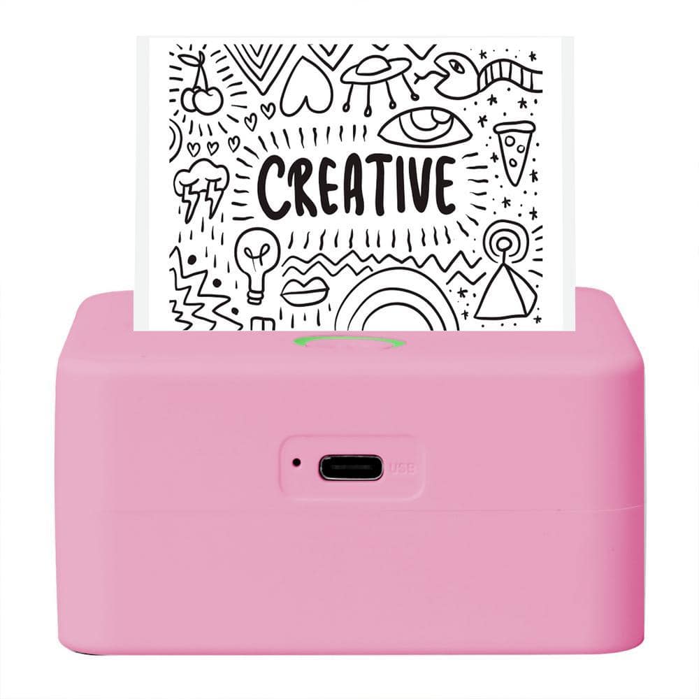 Wireless Mini Portable Thermal Printer Label Maker, Paper Included for Android and iOS Phone, Pink price history on PriceWatchPro