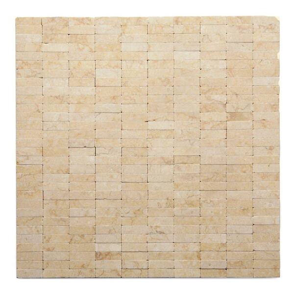 Solistone Post Modern Sisley 12 in. x 12 in. x 6.35 mm Marble Mesh-Mounted Mosaic Wall Tile (10 sq. ft. / case)