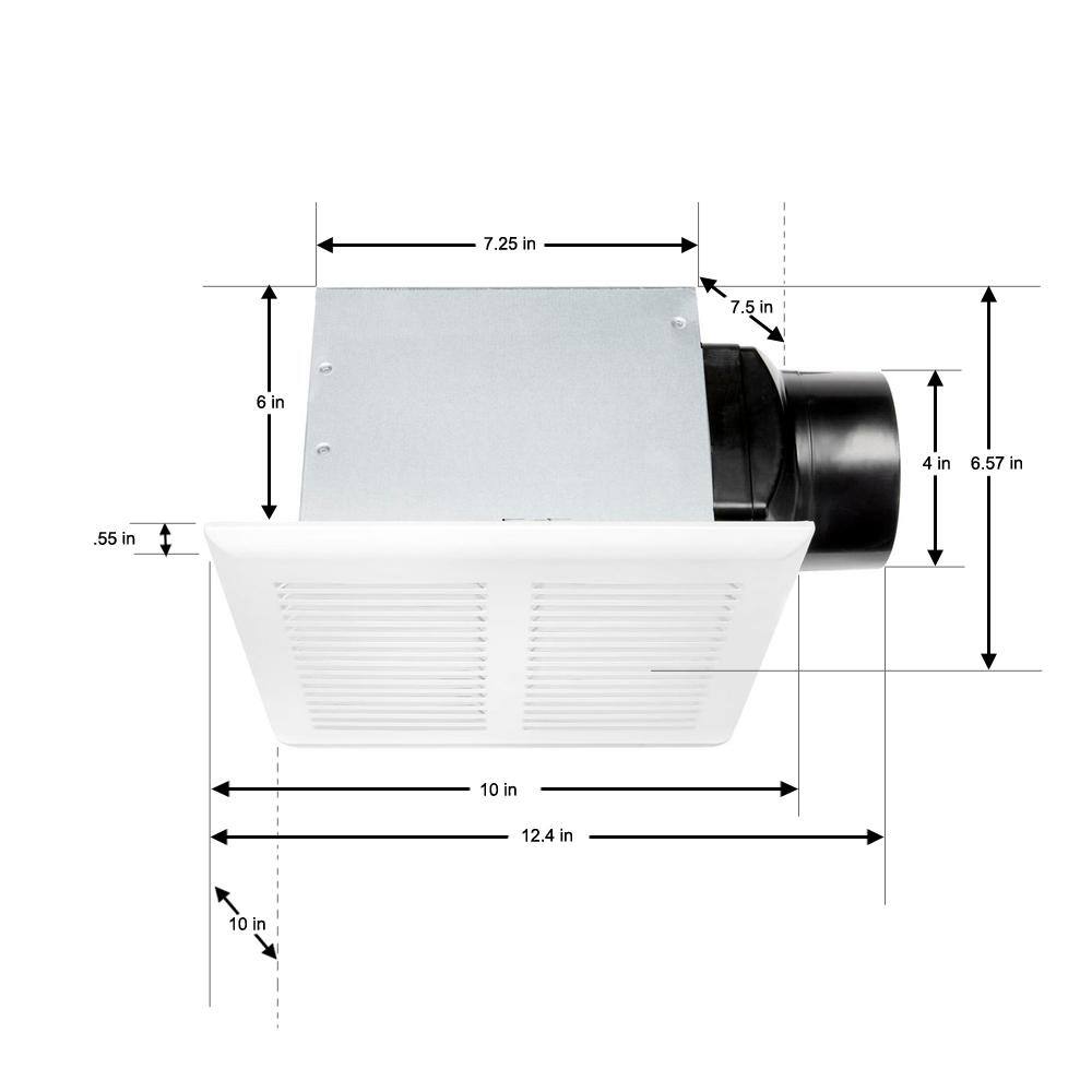Hampton Bay 80 CFM White Metal Ceiling Mount Exhaust Fan