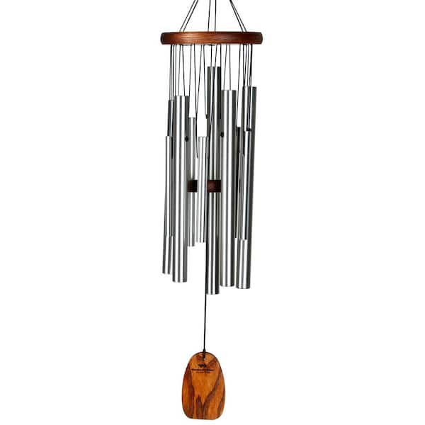 WOODSTOCK CHIMES Signature Collection, Magical Mystery Chimes, 24 in. Calypso Island Silver Wind Chime MMCI