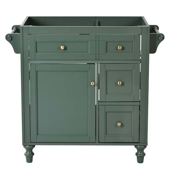 30 in. Bath Vanity Cabinet without Top in Green Unassembled