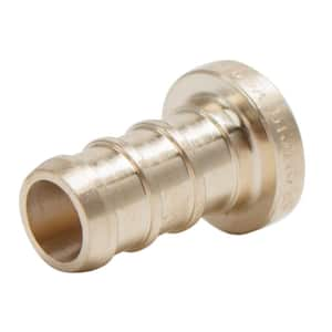 The Plumber's Choice 3/8 in. Brass PEX Barb Plug End Cap Pipe Fitting  (5-Pack) 38EPPL5 - The Home Depot