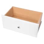 12 in. H x 24 in. W White Wood Drawer