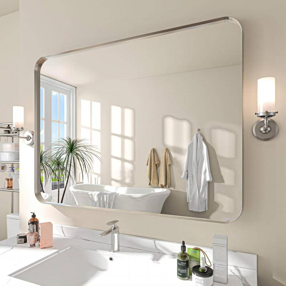 TOOLKISS 48 In. W X 36 In. H Rectangular Aluminum Framed Wall Bathroom ...