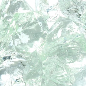 20 lbs. Recycled Fire Pit Fire Glass in Ice