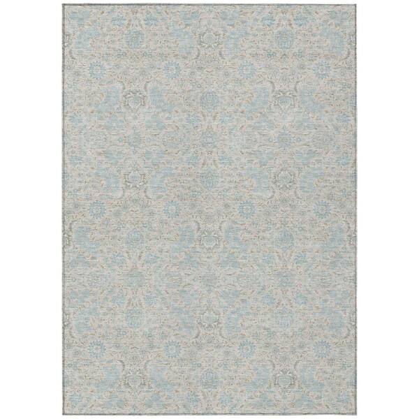 Chantille Machine Washable Indoor/Outdoor Abstract ACN3101 Linen 5 ft. x 7 ft. 6 in. Area Rug
