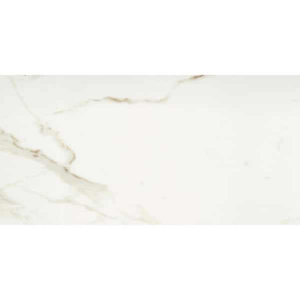 EMSER TILE Sweden Alps 11.81 in. x 23.62 in. Polished Stone Look Porcelain Floor and Wall Tile (9.69 sq. ft./Case)