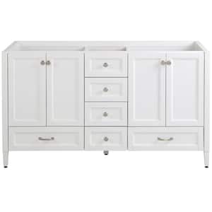 Claxby 60 in. W x 34 in. H x 21 in. D Bath Vanity Cabinet Only in White