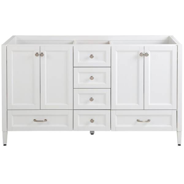 Home Decorators Collection Claxby 60 in. W x 34 in. H x 21 in. D Bath Vanity Cabinet Only in White