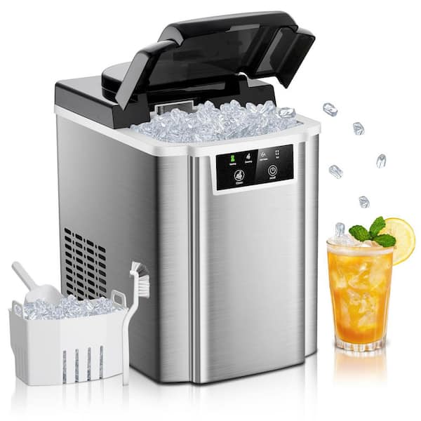 SIMZLIFE 9.5 in. 34 lb. Nugget Ice Countertop Portable Ice