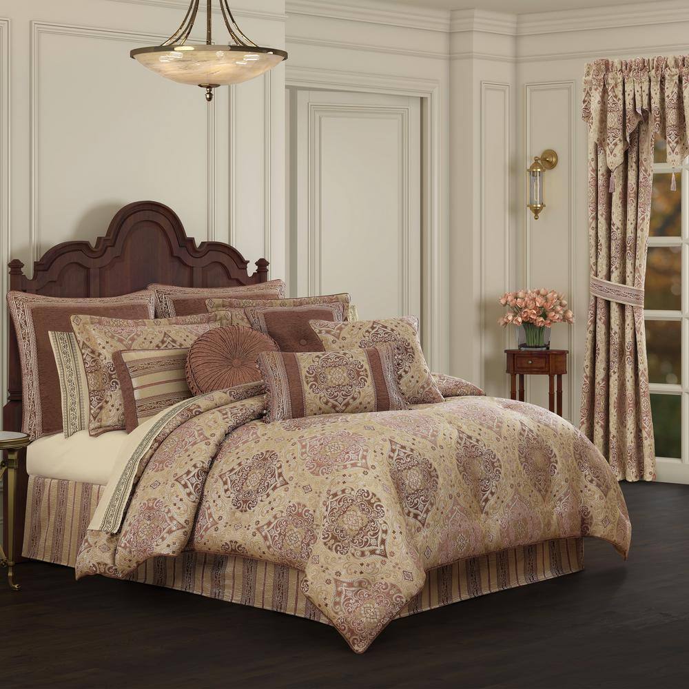 Terracotta Jacquard Boudoir Decorative Throw Pillow with Tassels