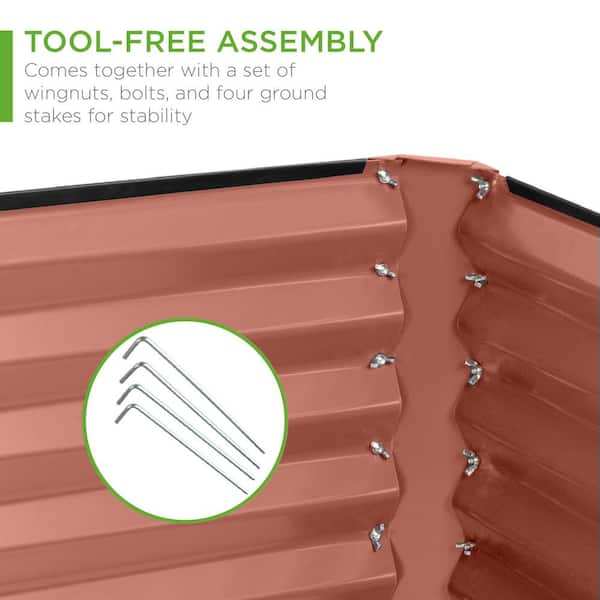 Best Choice Products 6 ft. x 3 ft. x 2 ft. Terracotta