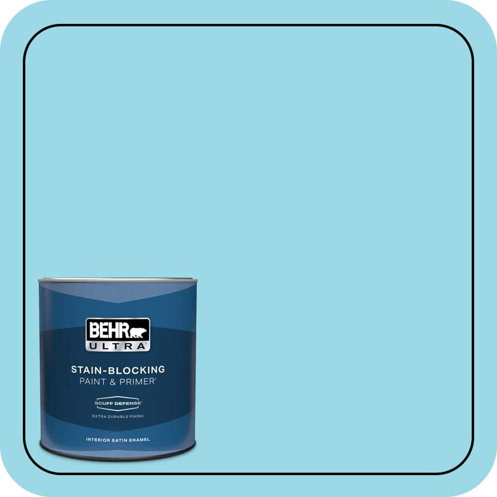 1 qt. #P480-3 Cool Water Lake Extra Durable Satin Enamel Interior Paint & Primer price history on PriceWatchPro
