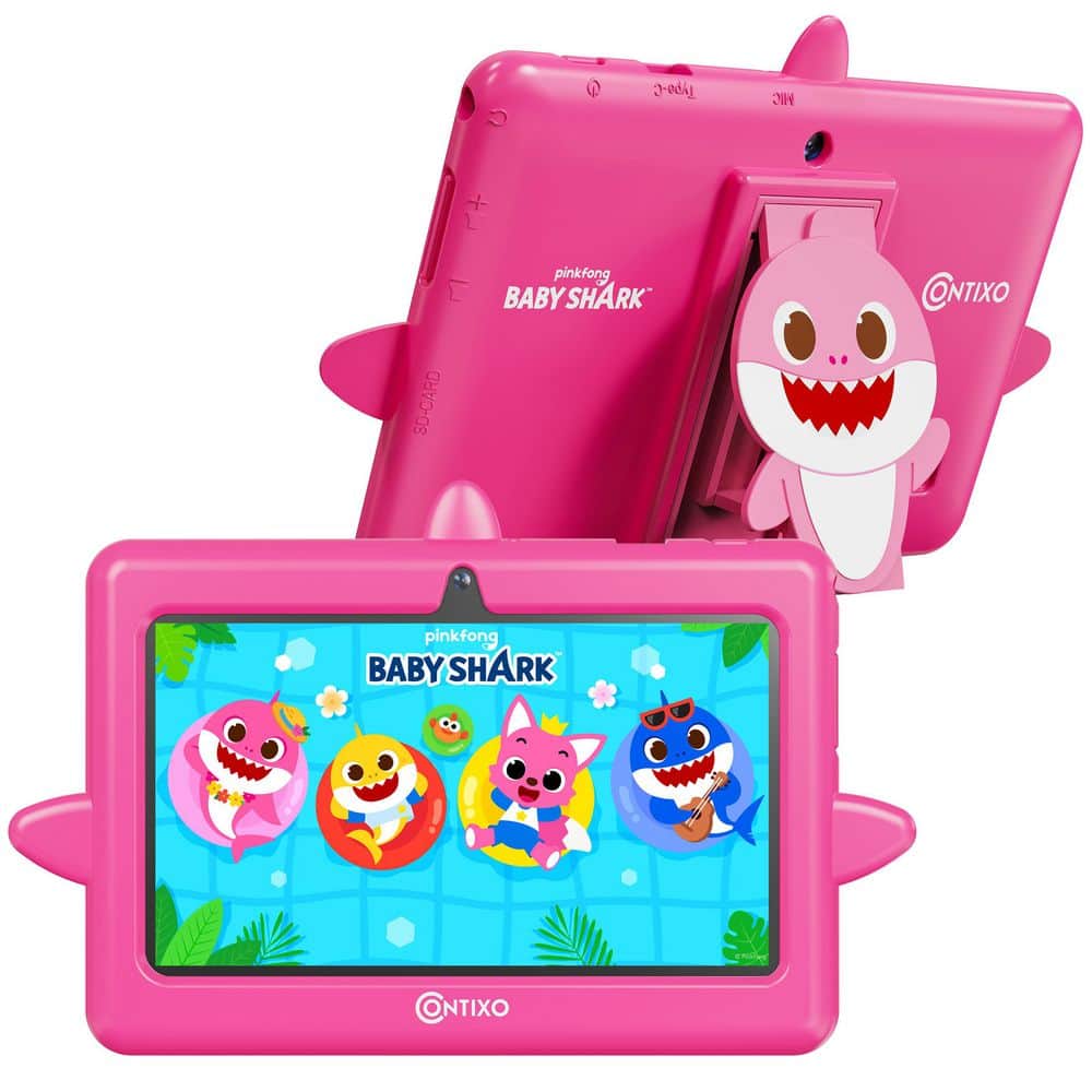 A8 7 in. Baby Shark Kids Learning Tablet 32GB with 8 Pinkfong Apps, Google Family Link Parental Controls, Pink price history on PriceWatchPro