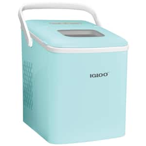 26 lbs. Portable Ice Maker with Handle in Aqua
