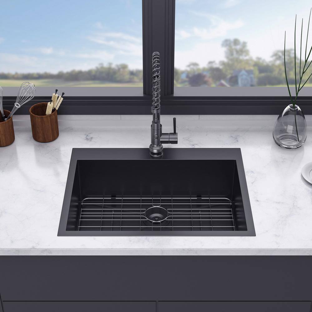28'' L Drop-In Single Bowl Stainless Steel Kitchen Sink