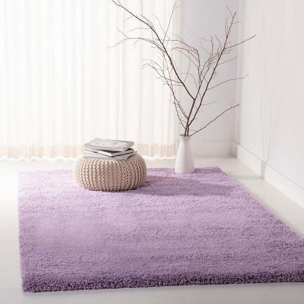 California Shag Lilac 4 ft. x 6 ft. Solid Area Rug