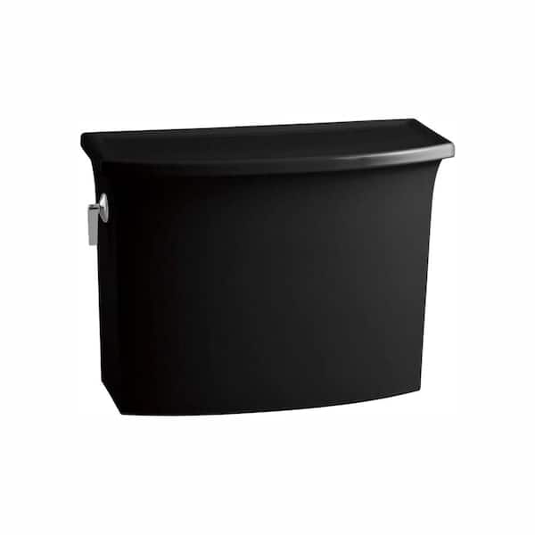 KOHLER Archer 1.28 GPF Single Flush Toilet Tank Only with AquaPiston Flushing Technology in Black Black