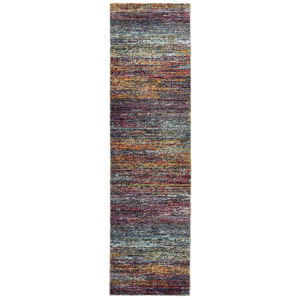 Audrey Multi/Multi 2 ft. x 8 ft. Abstract Runner Rug