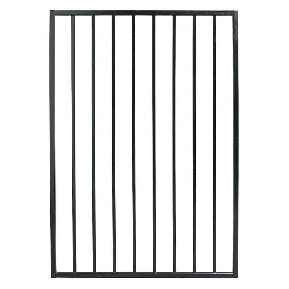 Unbranded - Pro Series 3.25 ft. x 4.8 ft. Black Steel Fence Gate