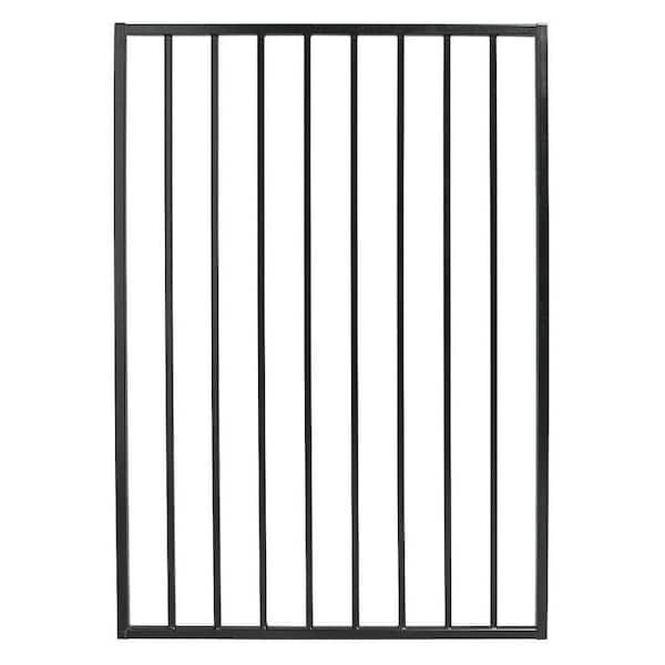 Pro Series 3.25 ft. x 4.8 ft. Black Steel Fence Gate