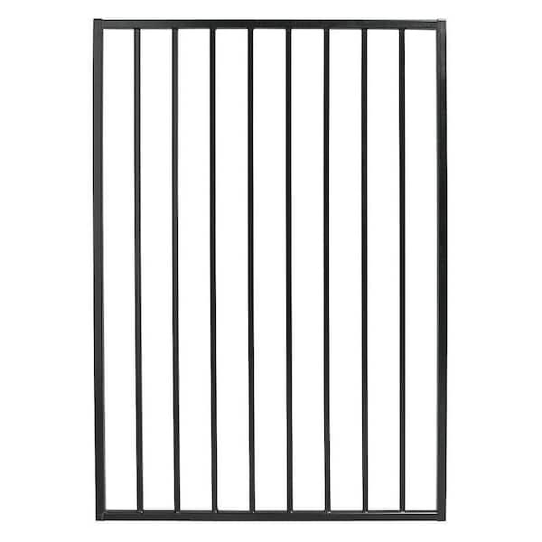 US Door and Fence Pro Series 3.25 ft. x 4.8 ft. Black Steel Fence Gate