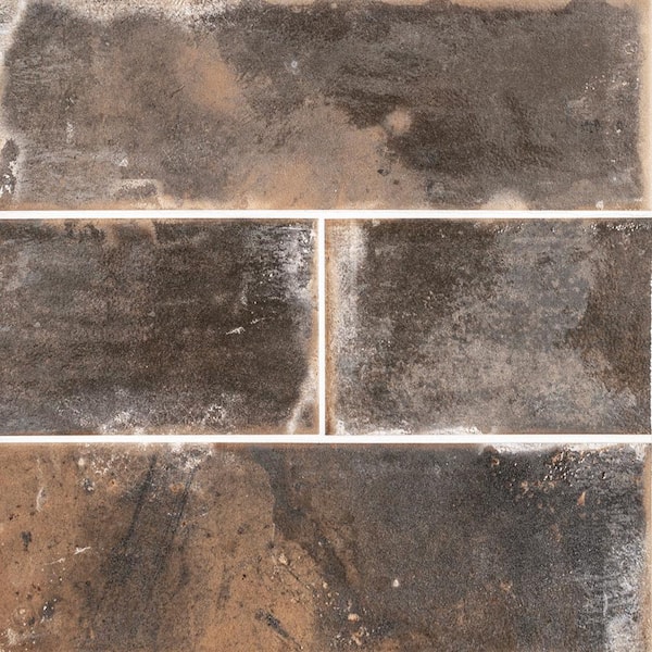 Jeffrey Court Reina Brick Brown 4 in. x 12 in. Gloss Subway Ceramic Wall Tile (0.322 sq. ft./Each)